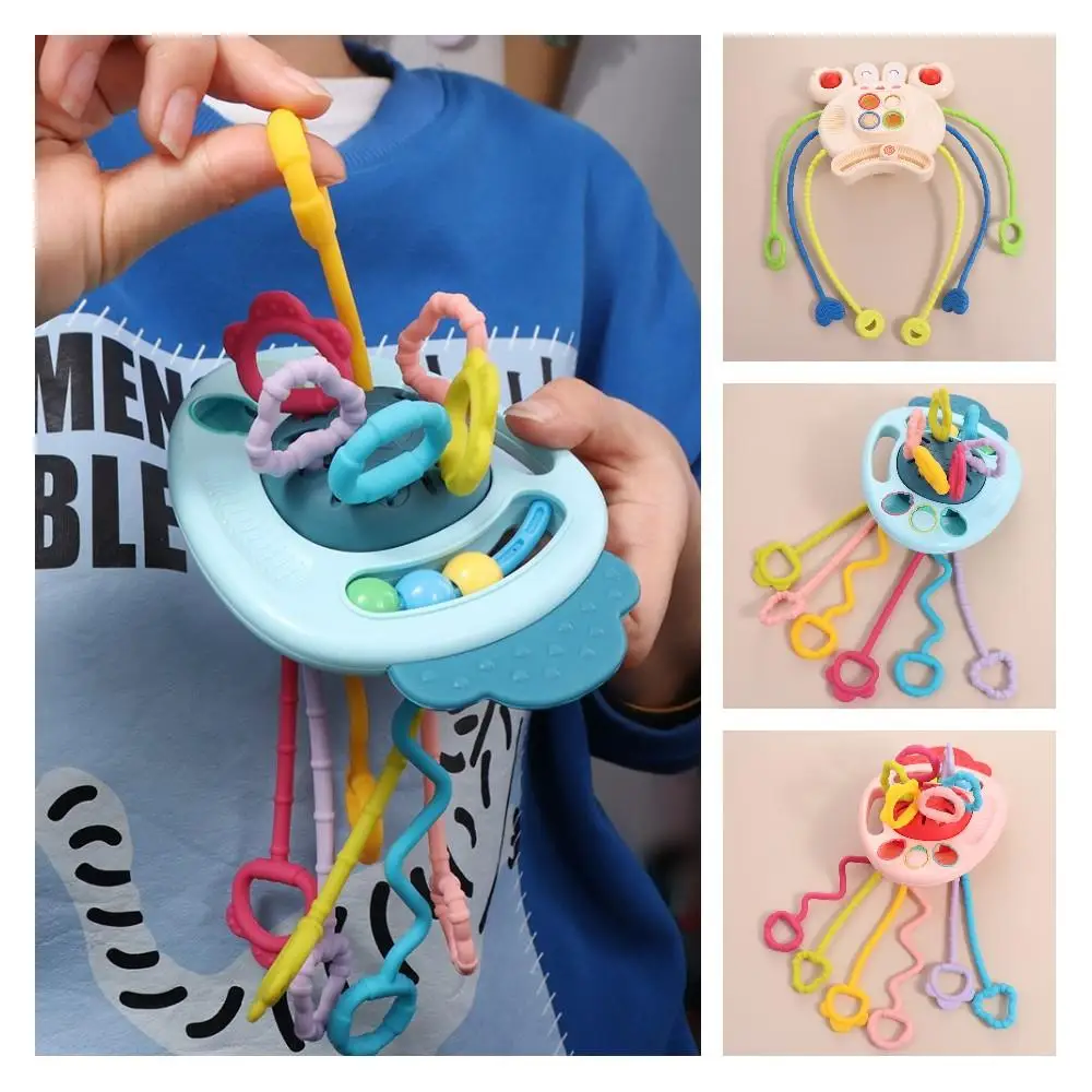 Carrot Baby Pull String Toy Teething Toy Safety Crab Montessori Sensory Toys Finger Grasp Training Develops Cognitive Gifts