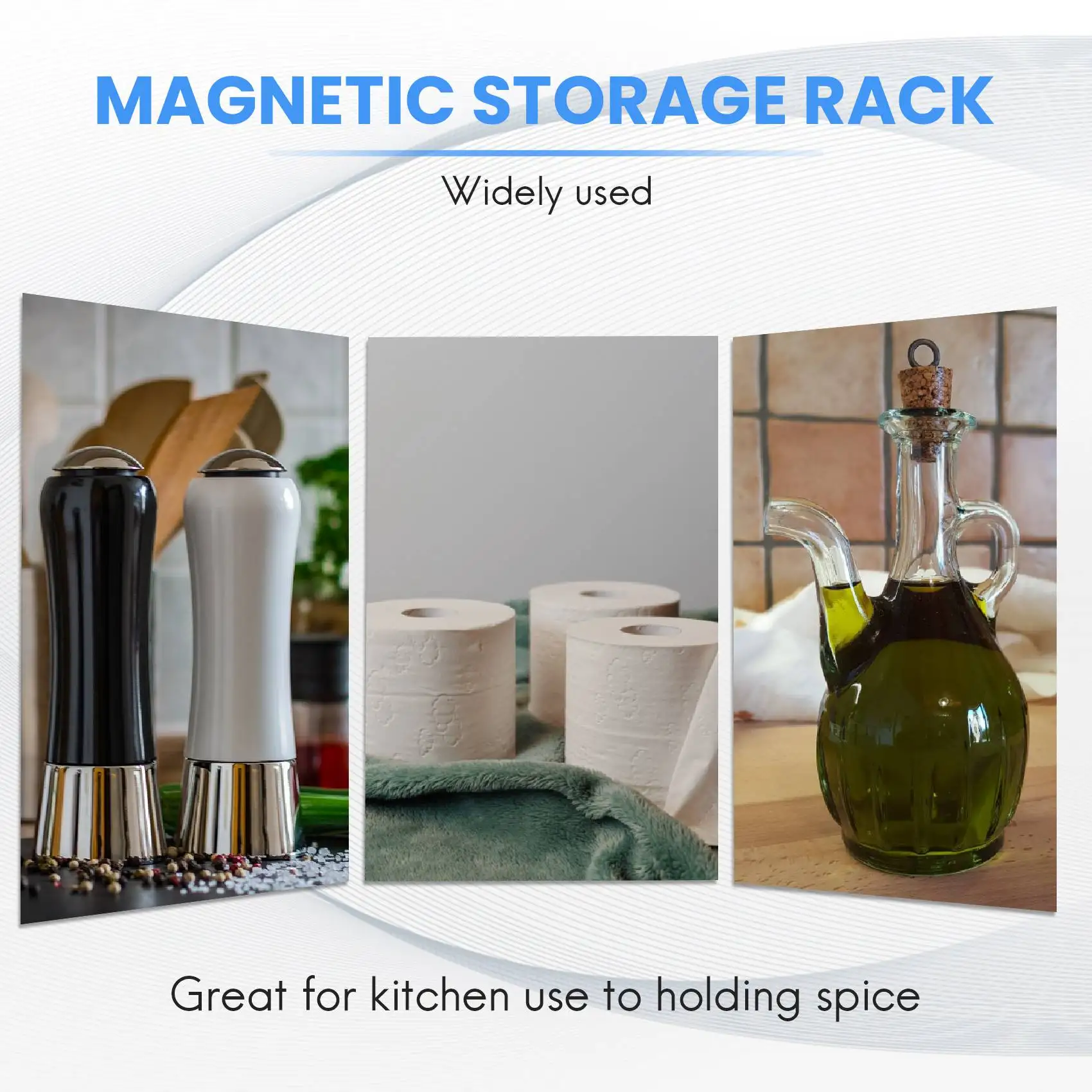 [NEWA64Z!】 Magnetic Paper Towel Holder Refrigerator Magnetic Paper Towel Holder Spice Shelf Storage Organizer For Kitchen