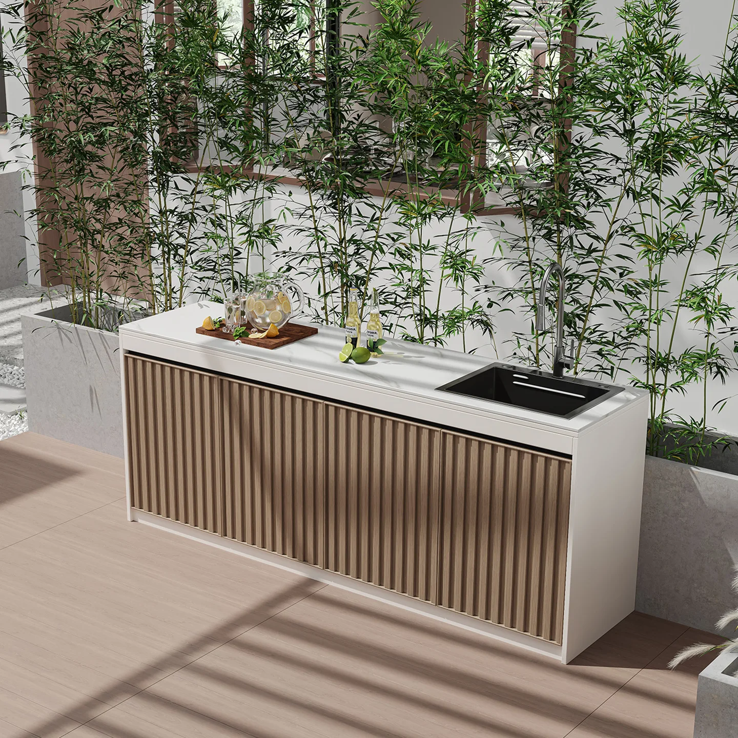 

Outdoor Slate Sink Outdoor Imitation Marble Vegetable Basin BBQ Courtyard Sink Terrace Balcony Sink