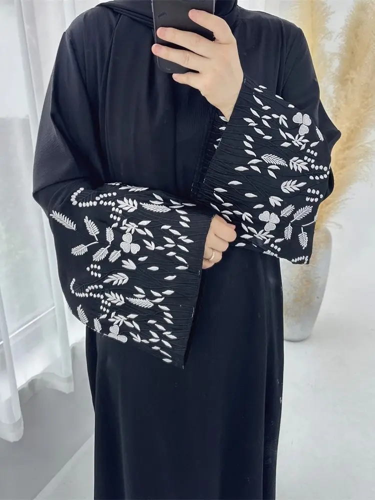 Ramadan Eid Embroidery Muslim Modest Dress Abaya Dubai Turkey Islam Abayas For Women Kaftan Caftan Marocain Robe Femme Musulmane