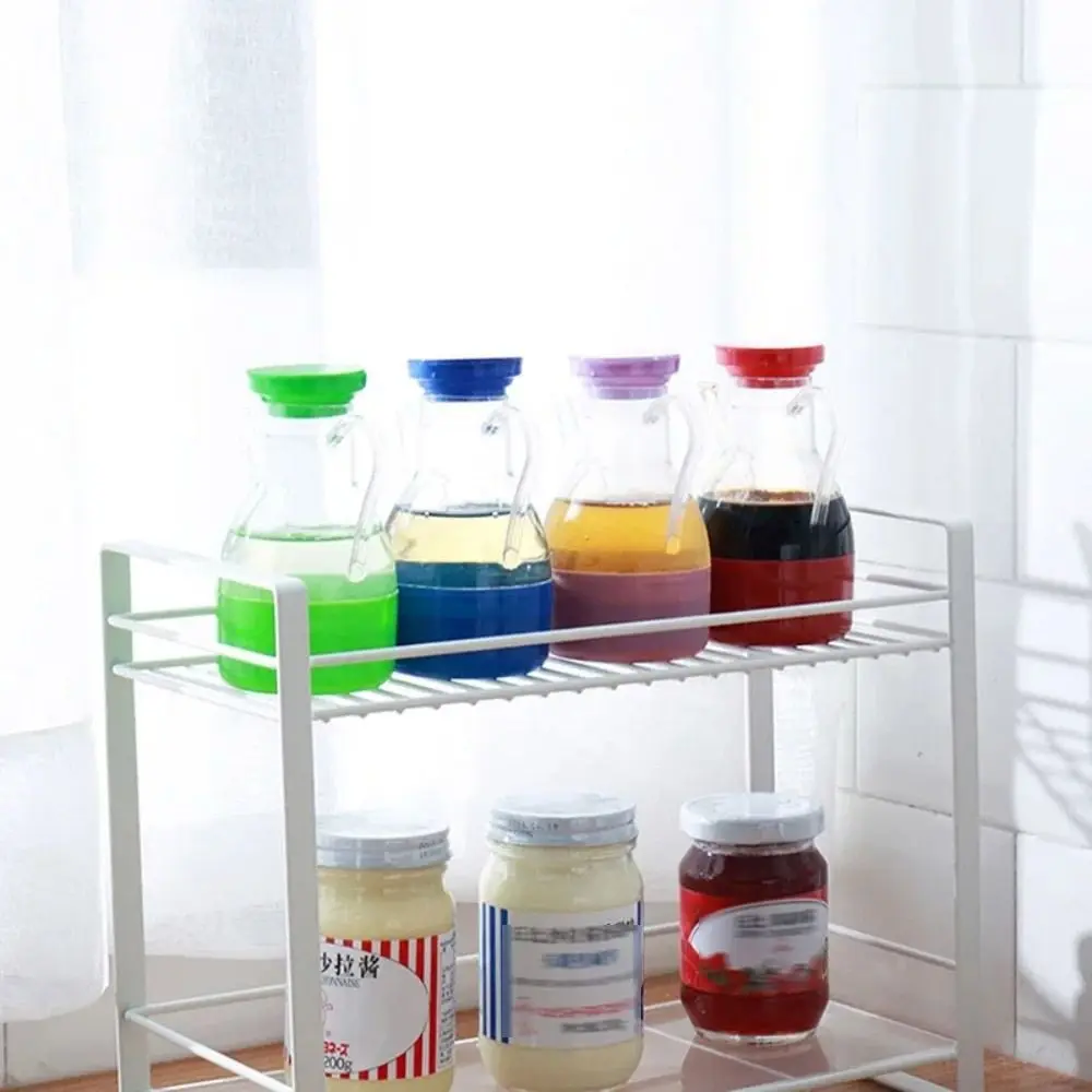 قوارب مرق شفافة مانعة للتسرب بمقبض ، حاوية بهار بلاستيكية ، لوازم المطبخ ، موزع زيت غير هش ، صلصة الصويا