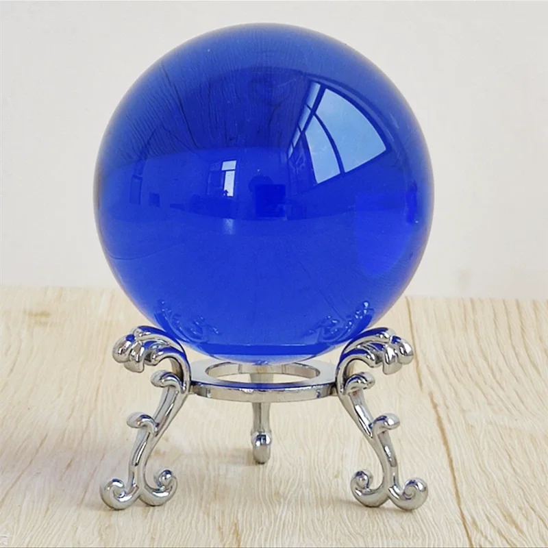 60mm Crystal Ball Clear K9 Glass Sphere Home Decoration For Photography  Clear Crystal Feng shui Ball with base Juggling