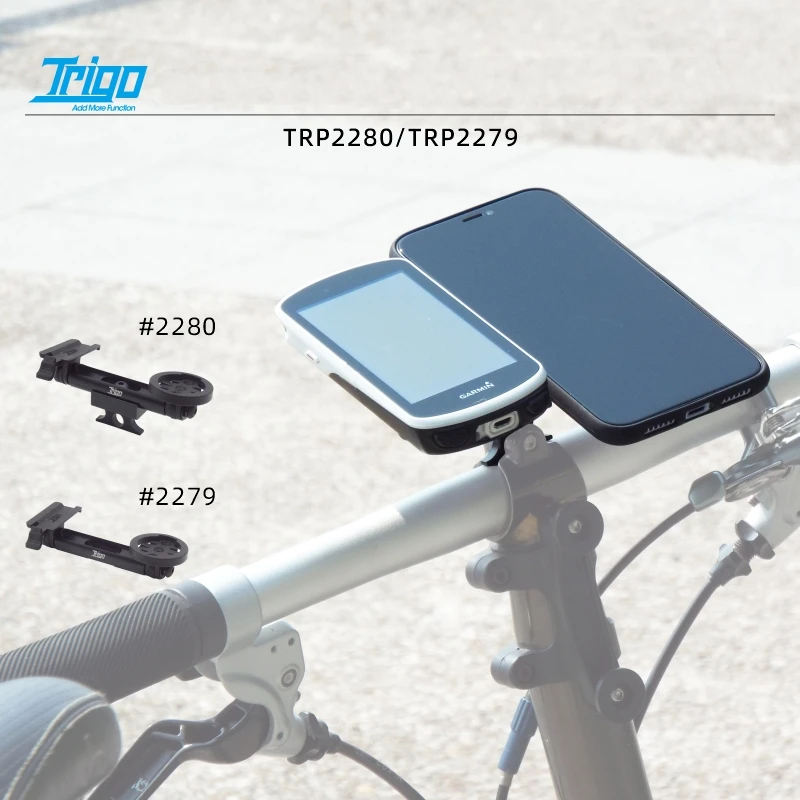 TRIGO TRP2280/2279 Folding Bike Dual Purpose Mobile Phone Bracket EIEIO Computer Mount For Brompton Garmin Bicycle Accessories