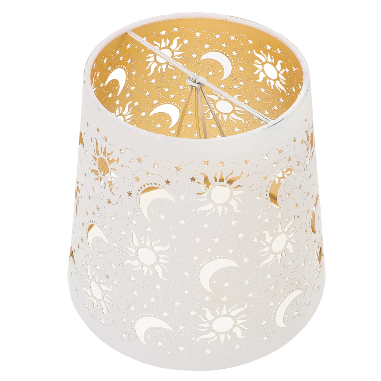 معدن جوفاء محفورة عاكس الضوء الزخرفية قلادة غطاء مصباح نجمة القمر نمط لغرفة المعيشة غرفة نوم فندق الإضاءة سهلة #2