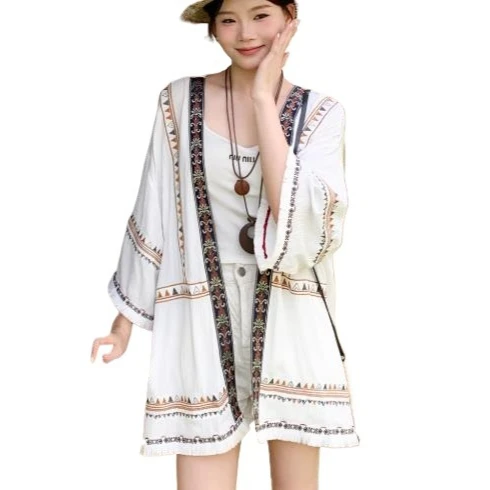 

summer fashion beach embroidery cardigans