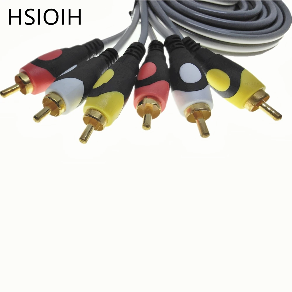 3RCA do 3 RCA z męskiego na męskie kabel Audio pozłacany kabel AV wtyczka RCA kabel wideo dla DVD VCD telewizor-top Box wzmacniacz