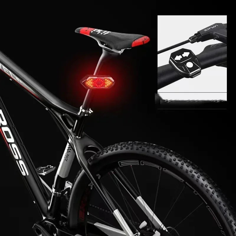 Bike Turn Signal Rear Light Led Indicator USB Rechargeable Tail Lamp Remote Control Warning Light for Bicycle Safety Accessories