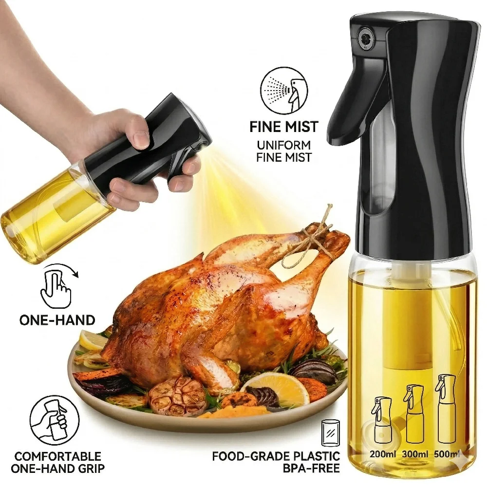 Food Grade Olive Oil Sprayer Dispenser Bottle Reusable Vinegar Mist Pump Tool For Kitchen BBQ Salad Cooking Baking Accessories