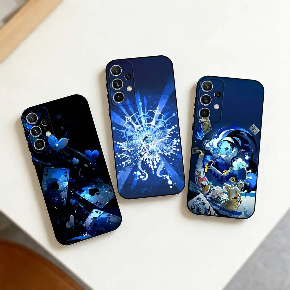 SMC S-Shadow Milk Cookie Phone Case For Samsung S25,S24,S21,S22,S23,S30,Ultra,S20,Plus,Fe,Note,10,9,5G Black Cover