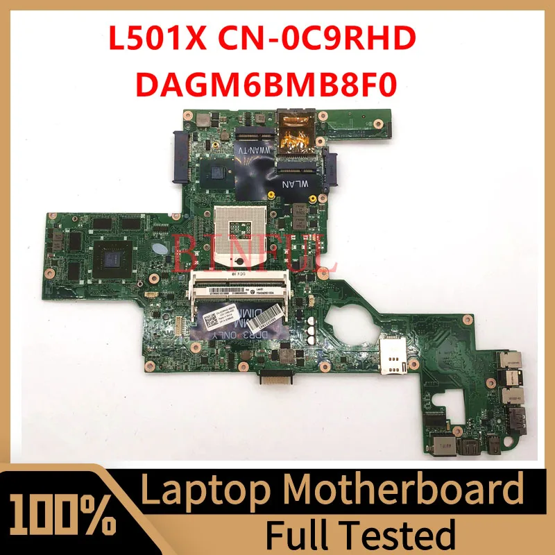 CN-0C9RHD 0C9RHD C9RHD Mainboard For DELL L501X Laptop Motherboard DAGM6BMB8F0 SLGZR HM57 GT420M 100% Fully Tested Working Well