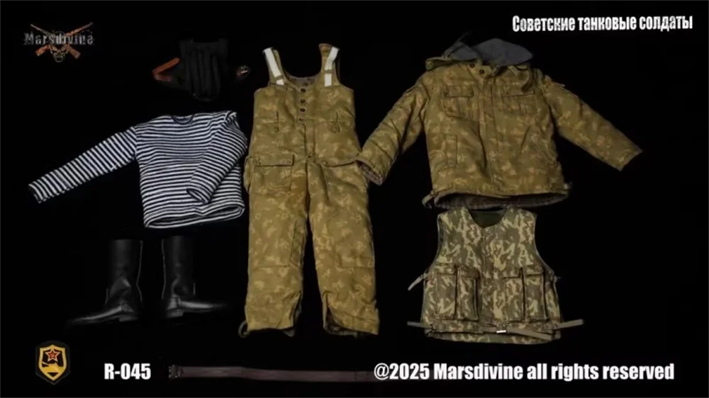 

100% Original Version Marsdive Rus-045 Toy Model Male Man Dress Uniform Tops Pant Sleeves Not Real Accessories For 12" BD001 1/6