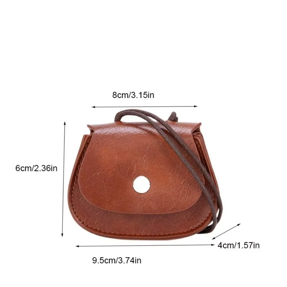 Mini bolso cruzado Retro de alta calidad, monedero de Color sólido de cuero PU, bolso de hombro pequeño ligero