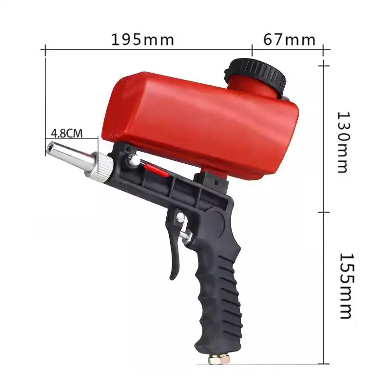 Imagem -06 - Portátil Pneumática Air Sandblasting Gun Handheld Sandblaster 90psi Gravidade Pistola de Pulverização Máquina de Jateamento 4