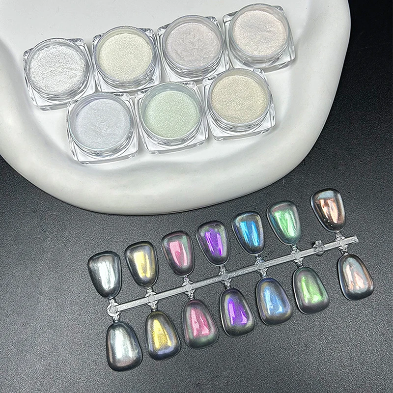 1Box Nagel Glitter Pulver Nagel Aurora Glitter glänzenden Spiegel Mehl Mondlicht Nagel Verbesserungen Nagel dekoration Nagel malerei