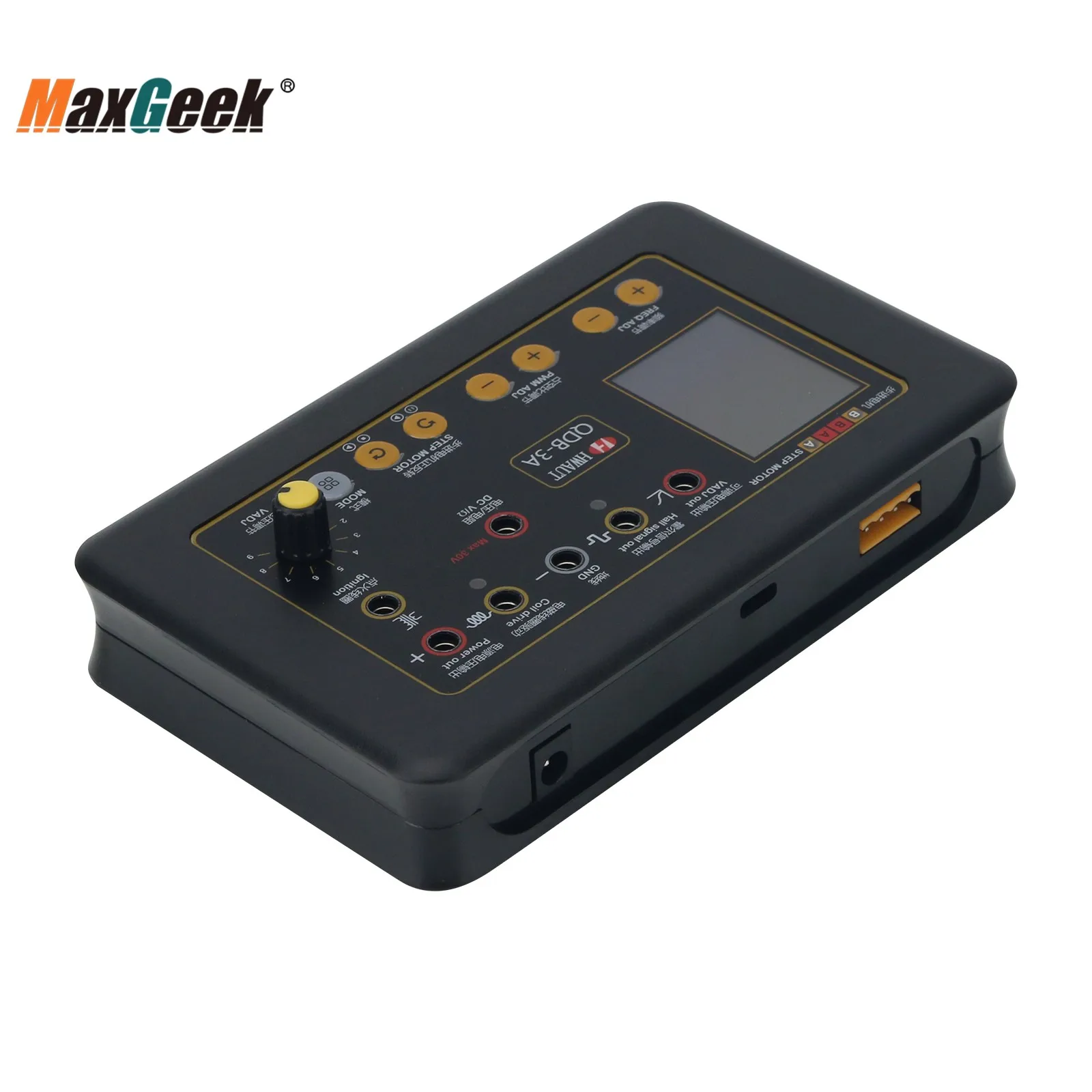 Maxgeek QDB-3A Auto Ignition Coil Tester Drive Detector Injector Solenoid Valve Idling Stepper Motor Instrument Fault Tester