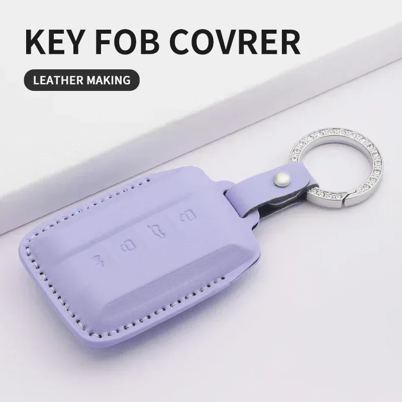 Leather Car Smart Remote Key Case Cover Shell Key Bag For Great Wall GWM WEY TANK 300 500 Tank300 Tank500 Keychain Accessories