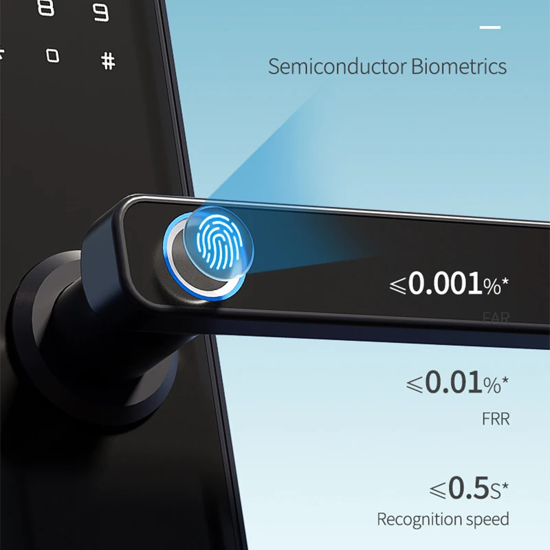 Household Electronic Lock Room Password Card Key Security Door Handle Intelligent Fingerprint Door Lock
