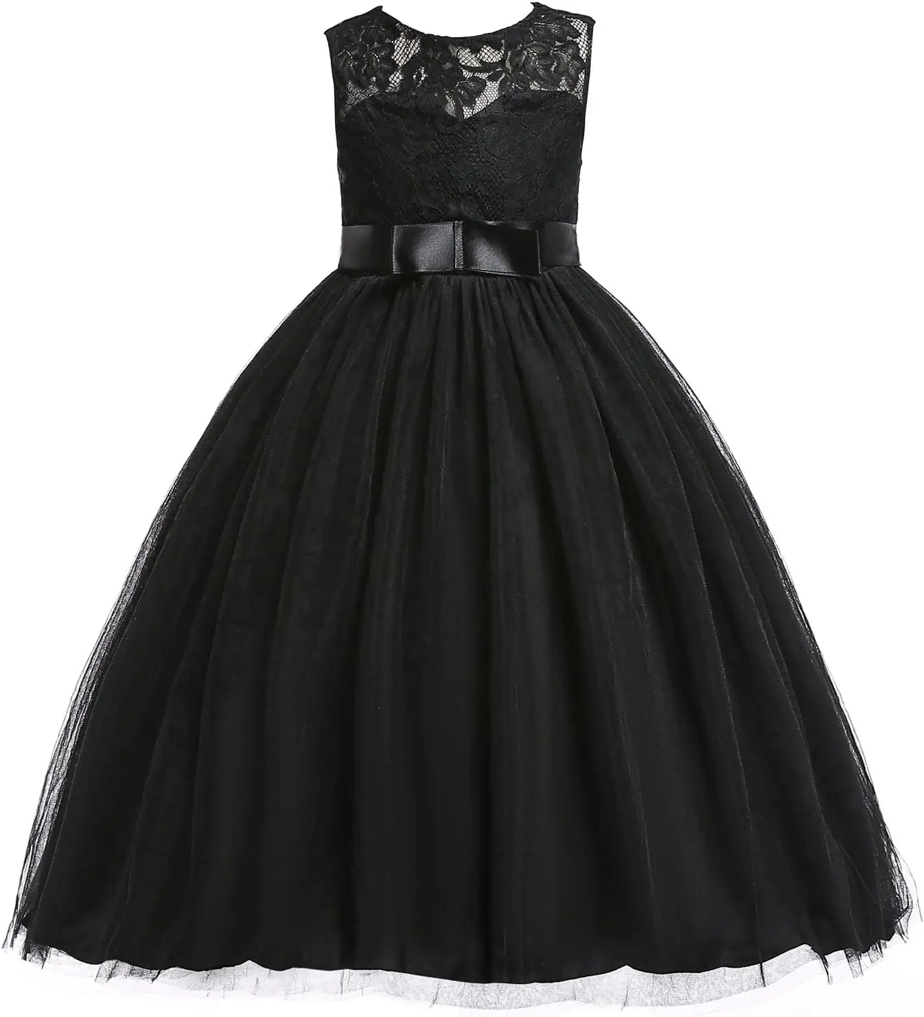 Gaun Pengiring Pengantin Model Putri Elegan Berbahan Tulle dengan Renda, Gaun Panjang Model A-Line untuk Pesta Pernikahan, Pesta, dan Acara Resmi