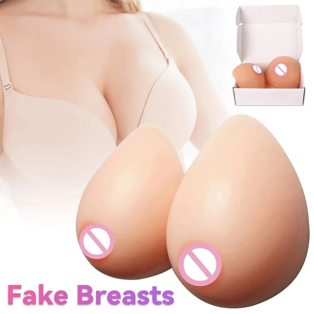 Realistic Silicone Artificial False Breast Self Adhesive Fake Chest Adhesives Form Shemale Drag Queen Transgender Sissy Cosplay