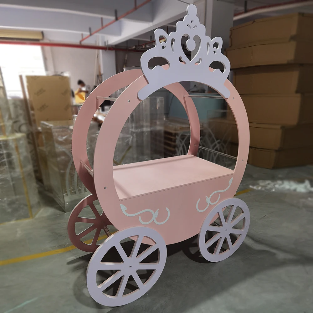Pink Candy Cart Pumpkin Cart Cinderella Carriage Dessert Cart Wedding