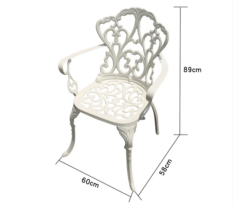 Outdoor Cast Aluminum Tables And Chairs Courtyard Garden Hotel Urniture Terrace Combination leisure Metal Round Patio Table