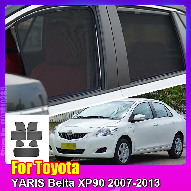 For Toyota YARIS Belta Sedan XP90 2007-2013 Car Window SunShade Windshield Rear Side Window Curtain Sun Shade Visor