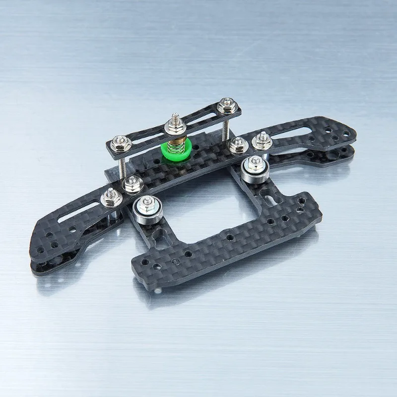 Homemade 4WD Carbon Fiber CNC Accessories Fish Head Fish Car Kit Chassis Inner Absorber Swing