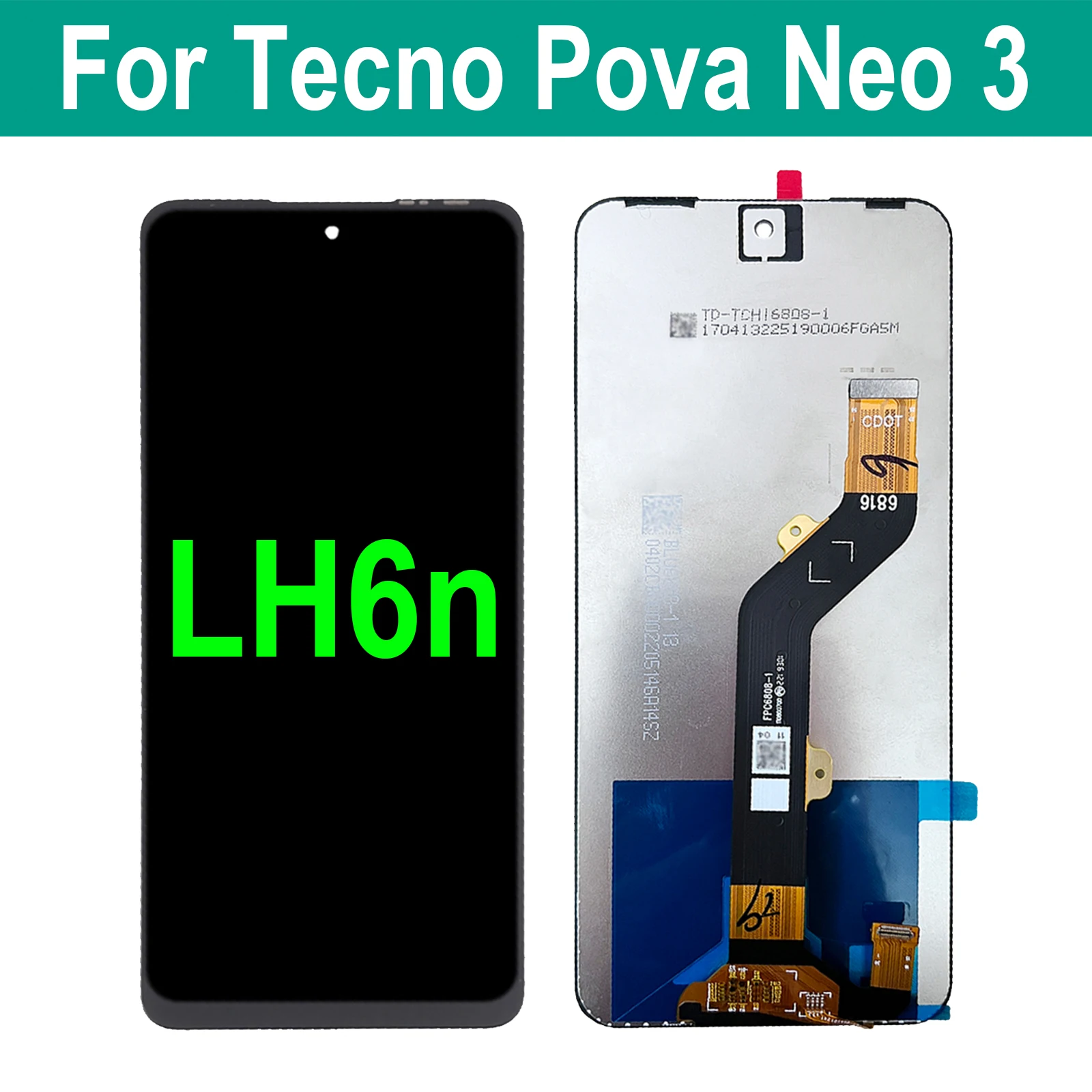 

For Tecno Pova Neo 3 LH6n LCD Display Touch Screen Digitizer Assembly For Tecno Pova Neo3 LCD