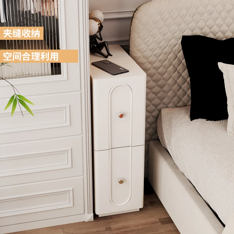 طاولة بجانب السرير ضيقة جدًا، بسيطة وحديثة، غرفة نوم منزلية صغيرة للأطفال، المشاهير على الإنترنت، ضوء إبداعي فاخر، إحساس عالي 2025 ن #2