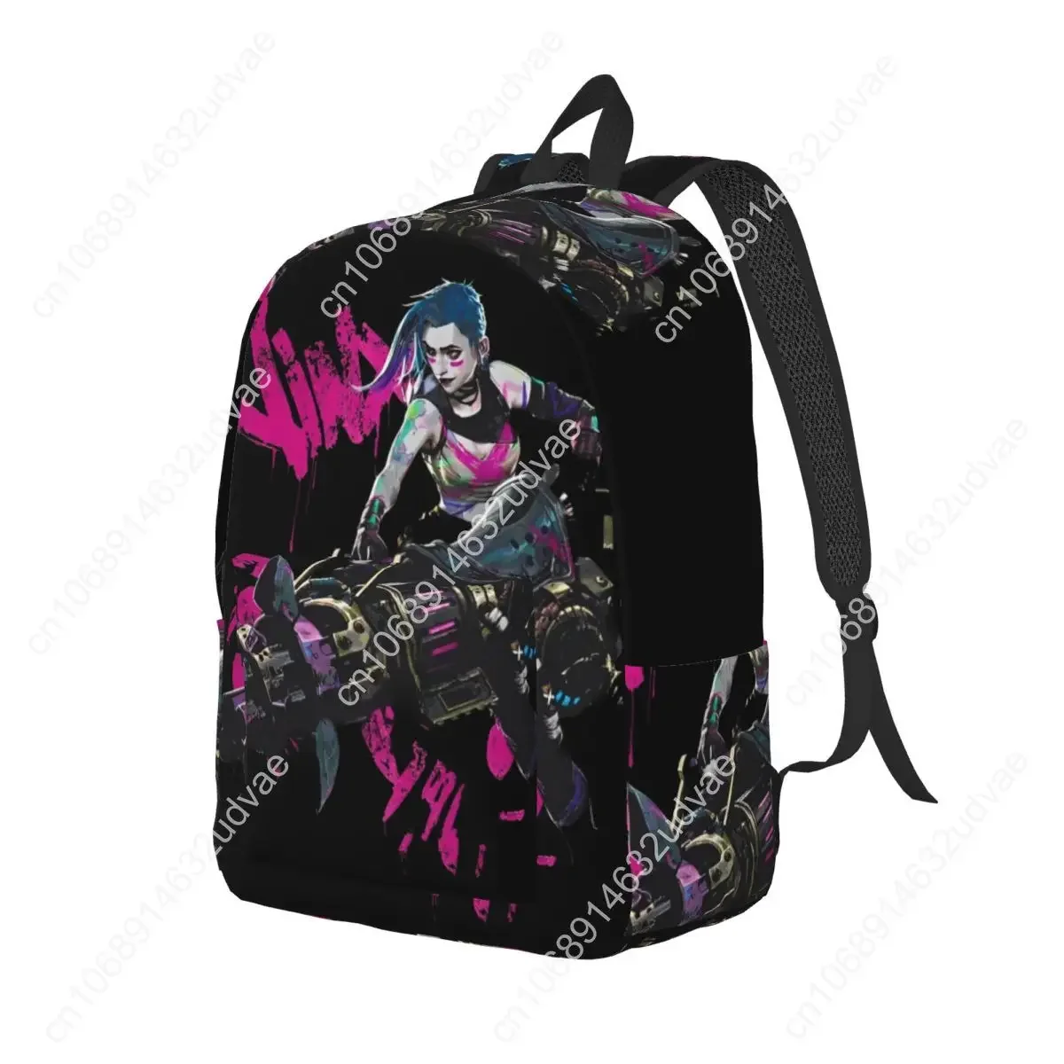 Arcane Anime Jinx Cool Teenage Backpack Outdoor Student Work Daypack for Men Women Laptop Computer Shoulder Bag