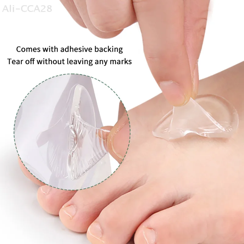 발과 발가락 통증을 완화하기 위한 부드러운 실리콘 콘 패드 4개/개 간호 패드 굳은살 보호 패드