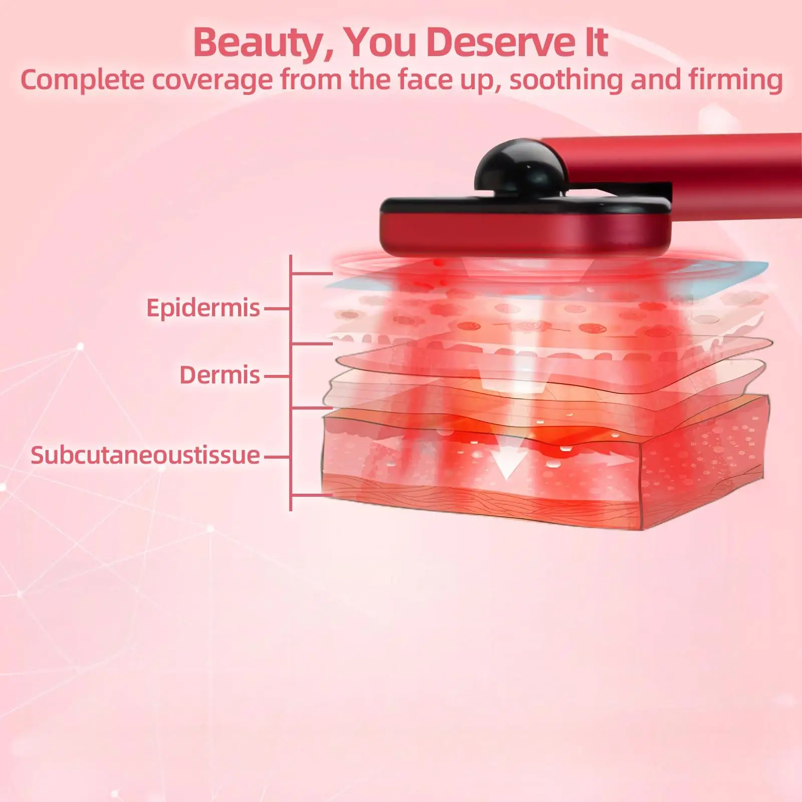 جهاز تدليك العين بالاهتزاز القابل لإعادة الشحن بلونين خفيفين - يعمل بالبطارية، محمول ومريح