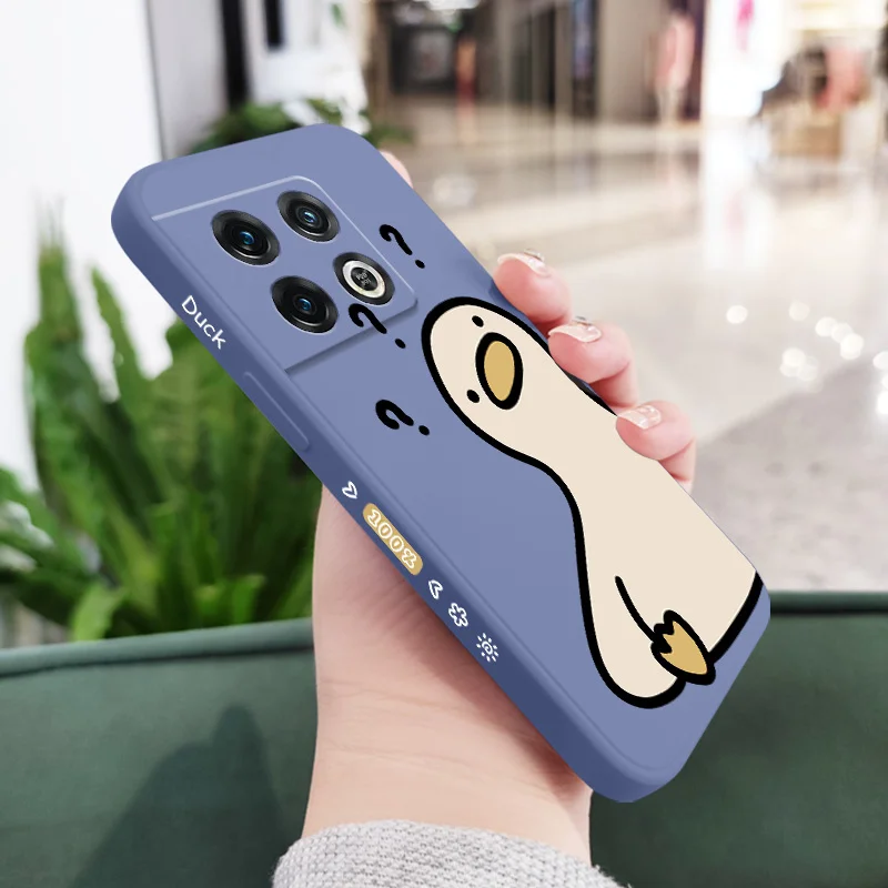 What A Duck Phone Case For Oneplus 12 12R 11 11R 10 10R 10T 9R 9RT 9 8T 8 7 7T Pro 5G غطاء سيليكون سائل