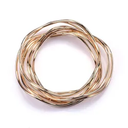 2025 New Golden Irregular Metal Circle Combination Bracelets Women Indian Vintage Punk Statement Bracelet Bangle Jewelry