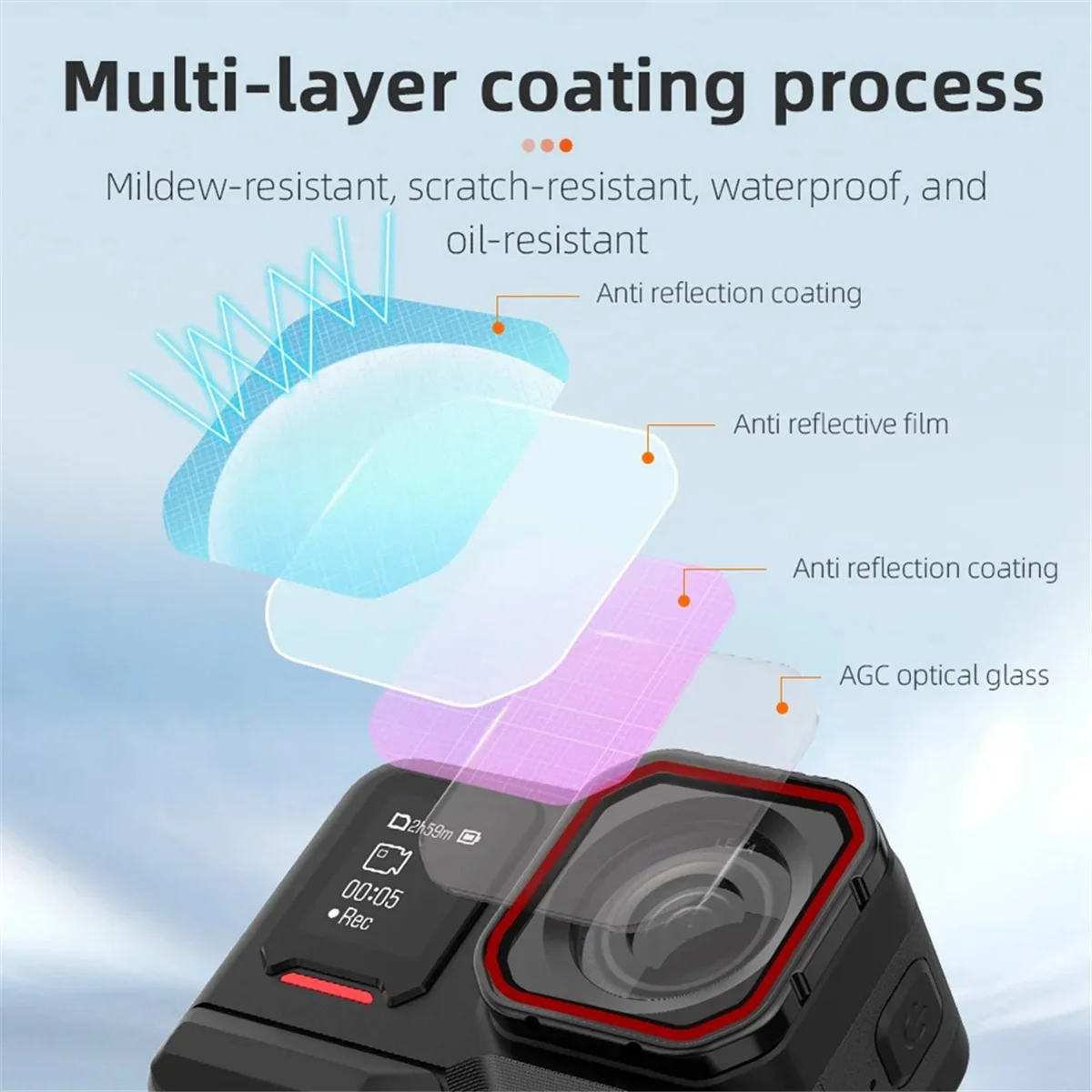 【ساخنة وسعر】4 قطعة مجموعة مرشحات العدسة ND مرشحات حامي العدسة مجموعة ملحقات الكاميرا ND8/16/32/64 مجموعة مرشح لـ Insta 360 ACE Pro2 #4