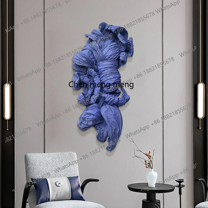 wabi-sabi wind paper art special-shaped abstract three-dimensional entrance hanging paintings high-end art corridor