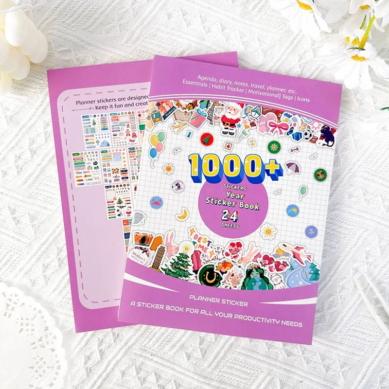 2024 Planner Stickers - Monthly Planner Stickers And Accessories 24 Pages 1000+ Calendar Stickers Festival Stickers Easy To Use
