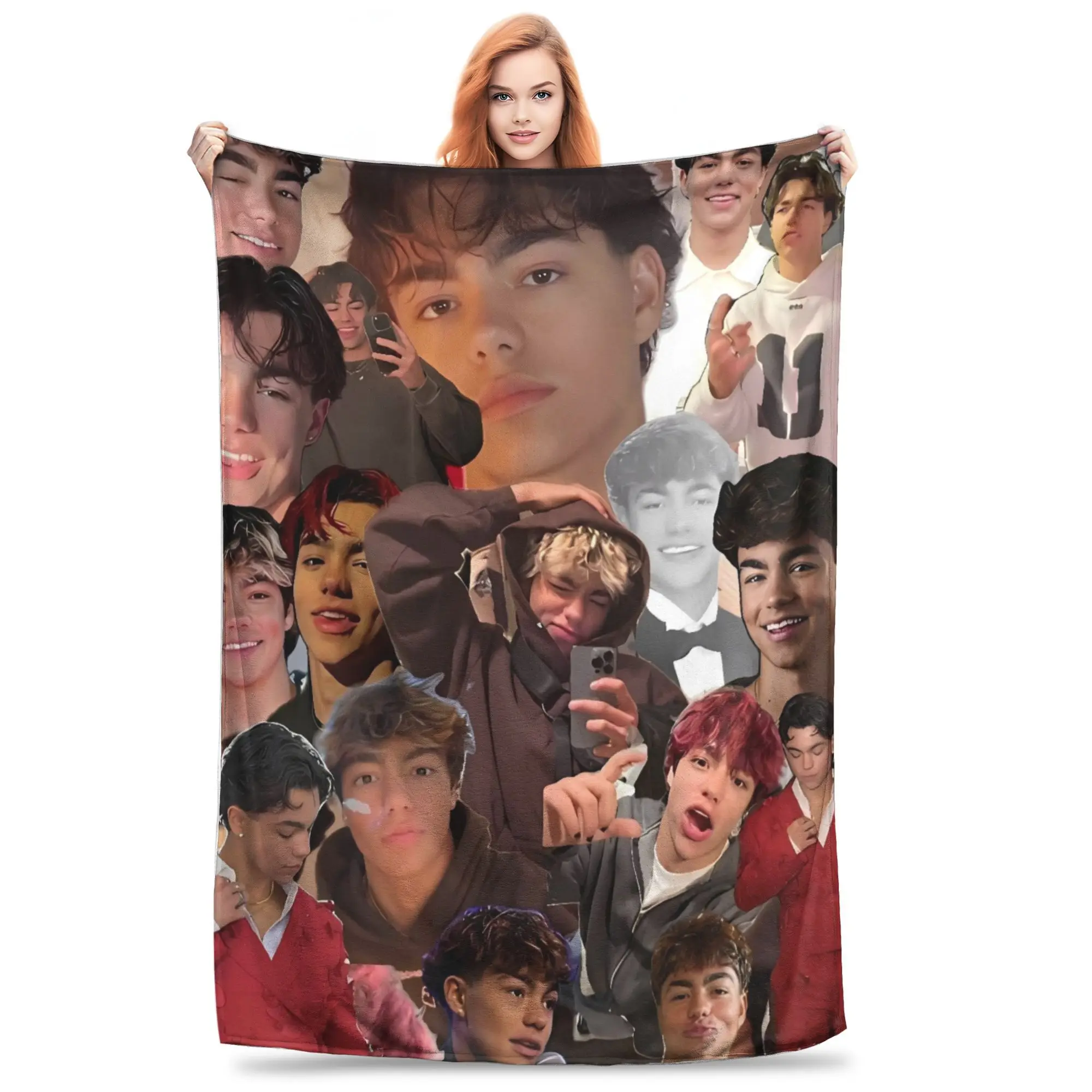 Malachi Barton American Actor Flannel Blanket Winter  Soft Durable Throw Blanket for Child Home Decor Bedspread Sofa Bed Cover