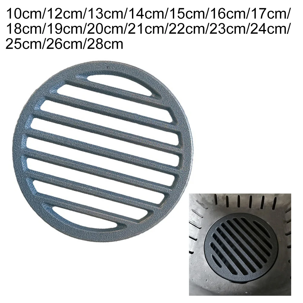 1pc Round Cast Iron Fire Grate For Fireplace Replacement Heavy-Duty Airflow High Temperature Resistant Fireplace Grate 10CM-15CM