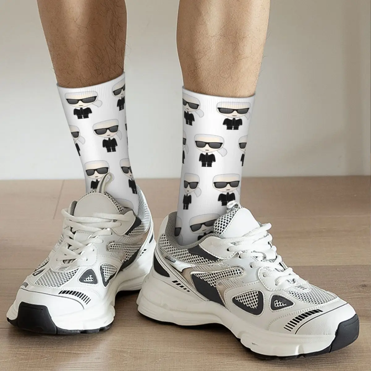 Elin-Chaussettes longues en polyester unisexe, Pop Art Karls, Basketball, Design Fashion