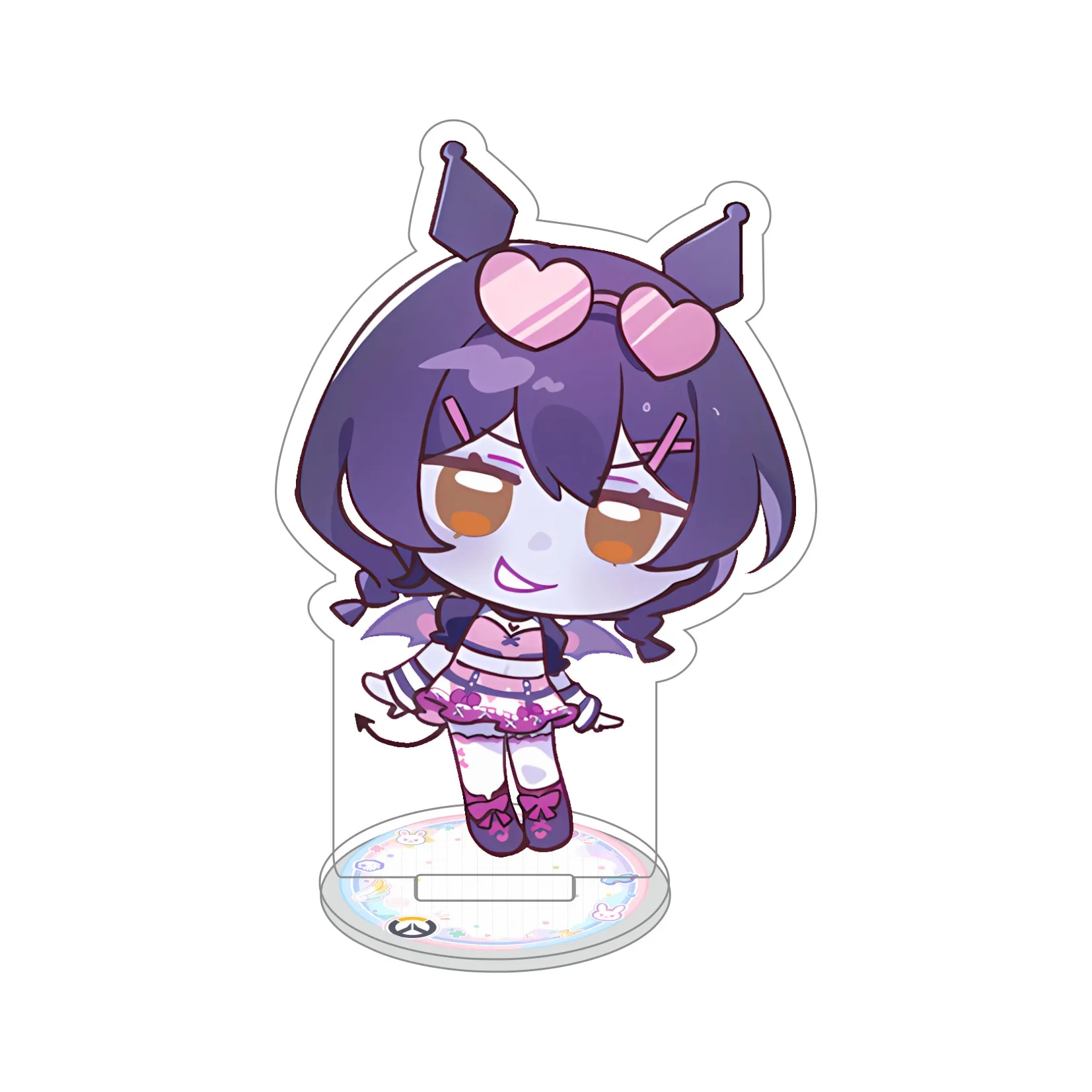 10cm Overwatch Acrylic Stand Q Chibi Keychain Desk Decor D.Va Mercy Kiriko Juno Kuromi  Widowmaker Lucio Game Figure Fan Gift view 3