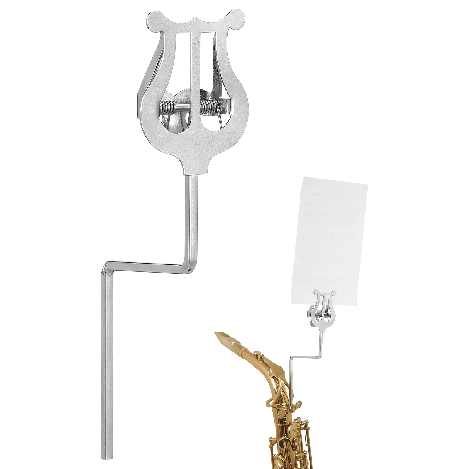 

Saxophone Sheet Music Holder Stand Tripod Silver Musical Instrument Accessories Racks Durable Support Rehearsal Performance