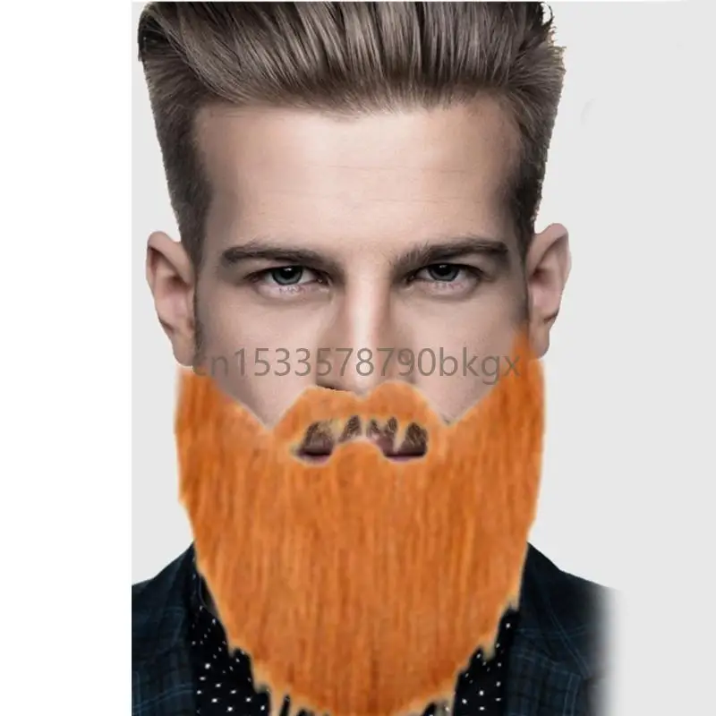 

Funny Beard Mustaches with Elastic Band Halloween Cosplay Accessories for Adult J78E