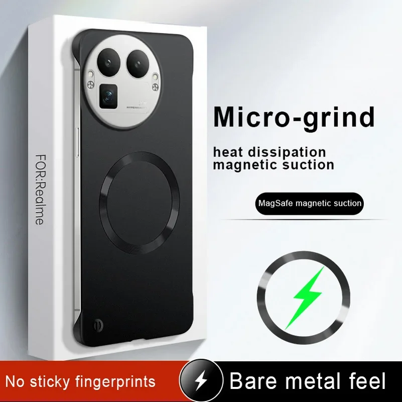 Für Realme GT8 Pro Ultradünne Metallische Rahmenlose Hartschalen-PC-Hülle für Realme GT 8 Pro Magnetisch für Magsafe Schutzabdeckung – Detail 7