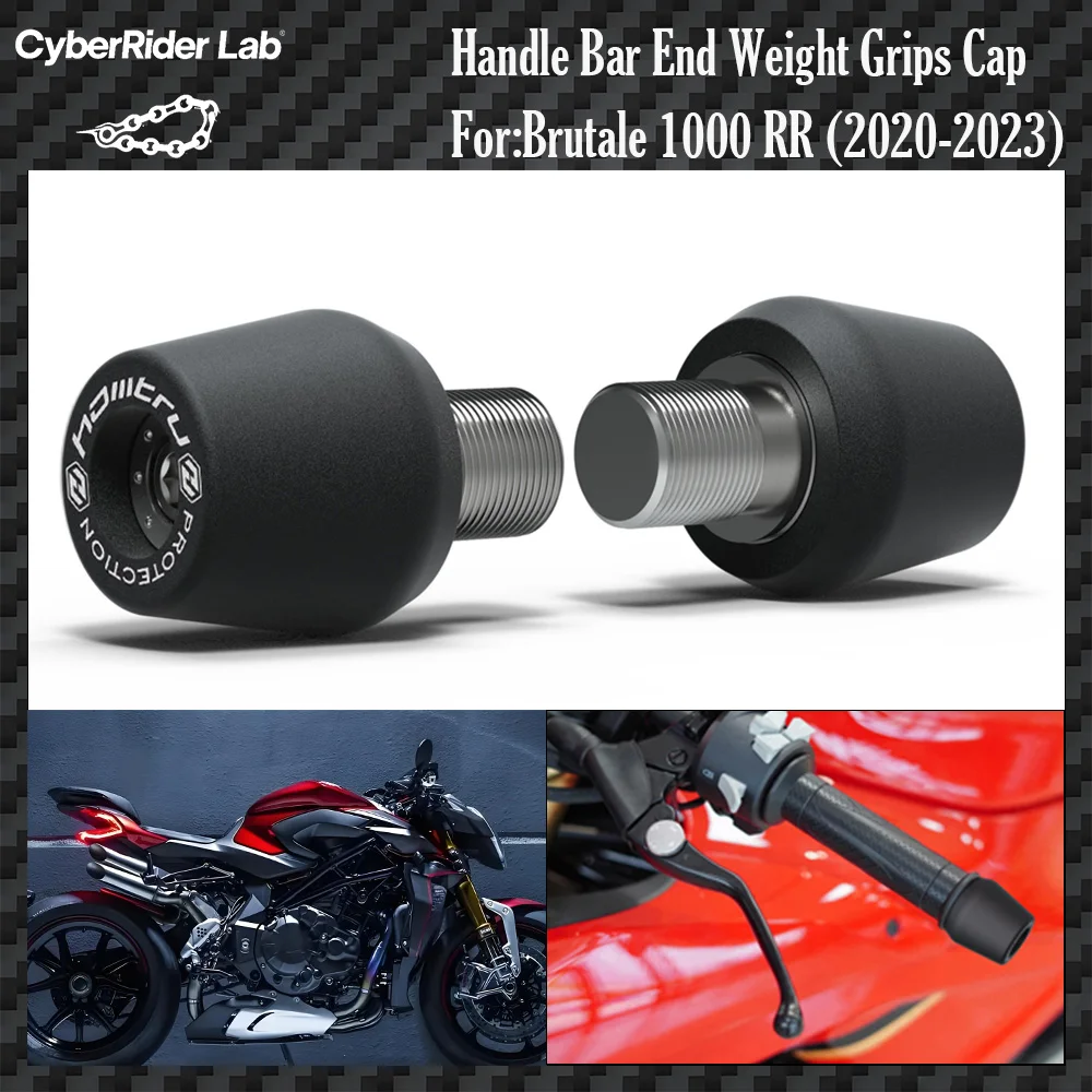 

For MV Agusta Brutale 1000/RS/RR 2018-2023 CNC Bar End Caps - Italian Carbon Lightweight No Tools Rider Gift Back to School​