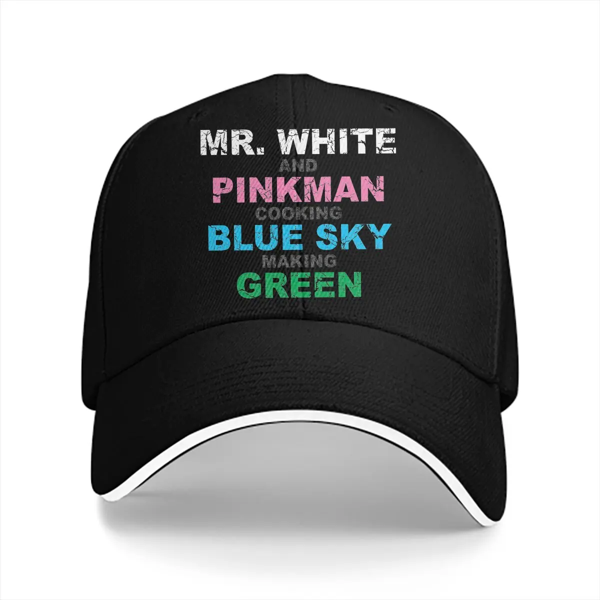 Washed Men's Baseball Cap Colors Trucker Snapback Caps Dad Hat Breaking Bad Walter White TV Show Golf Hats