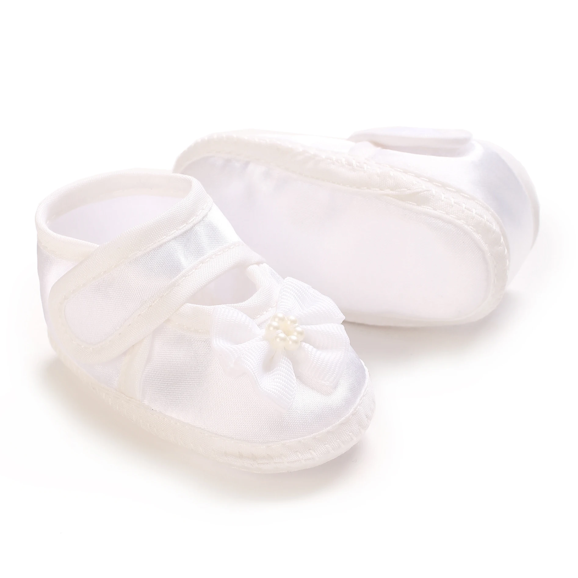 جديد الوليد بلون المعمود حذاء: الوليد صبي وفتاة أحذية المعمودية البيضاء لينة وحيد أحذية المشي أنماط متعددة-9 سنتيمتر/10 سنتيمتر