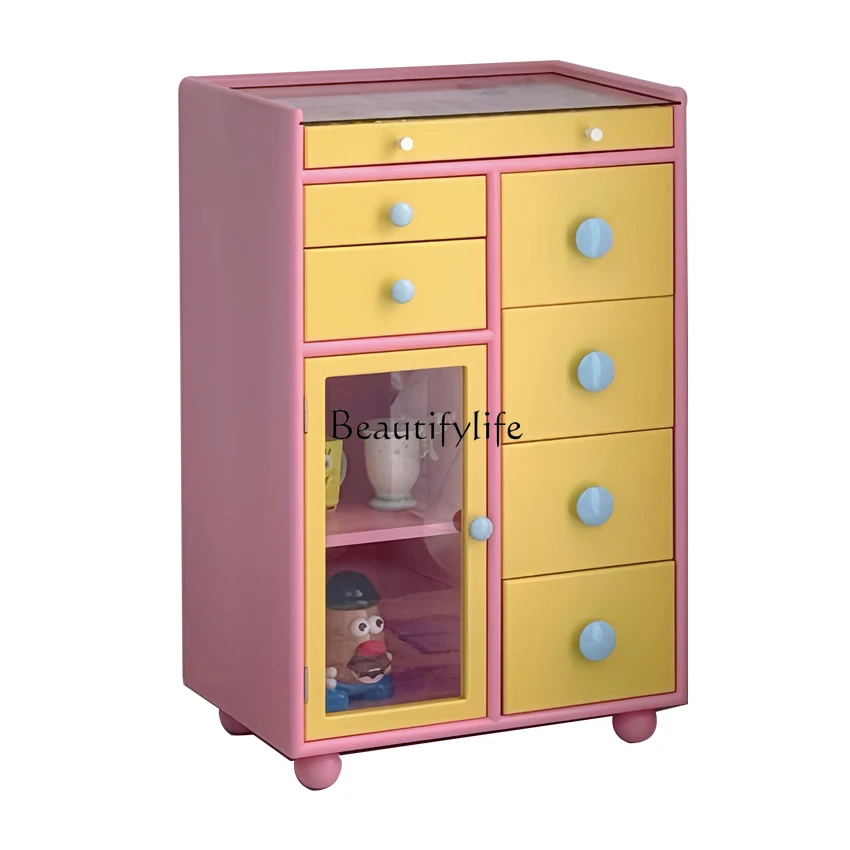 

Storage Chest Cabinet Living Room Storage Entrance Jewelry Display Floor Jewelry Cabinet