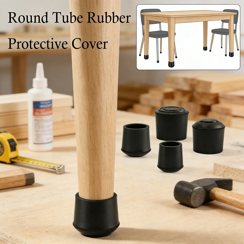 

4pcs Furniture Leg Protectors , Anti-Slip Silent Rubber Pads for Chair Table Feet to Prevent Floor Scratches & Noise