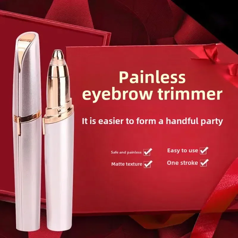 Portable automatic electric eyebrow trimmer and scraper for both men and women